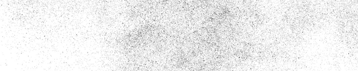 Obraz premium Black Grainy Texture Isolated On White Background. Dust Overlay. Dark Noise Granules. Wide Horizontal Long Banner For Site. Vector Design Elements, Illustration, EPS 10.