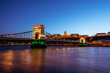 Chain Bridge in National Holiday Colors
