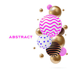 abstract decorative multicolored balloons on a white background vector illustration