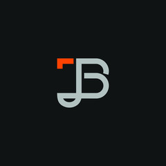JB initial monogram logo, Letter JB Logo Icon Design Template Element
