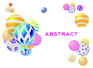 abstract decorative balls, vector illustration isolated on white background