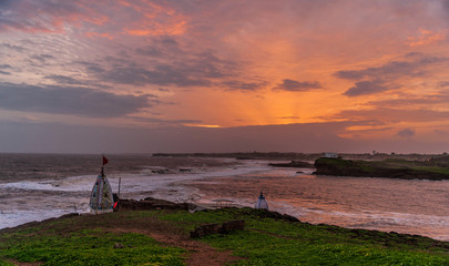 Diu, beautiful view of Arabian Sea from the INS Khukri memorial in Diu, Union territory of Daman and Diu, India