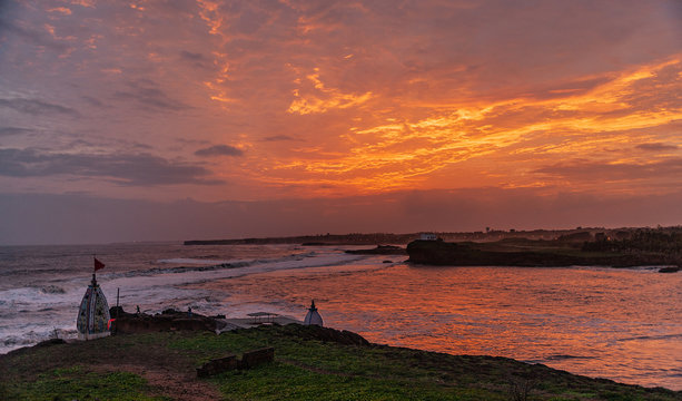 Diu, beautiful view of Arabian Sea from the INS Khukri memorial in Diu, Union territory of Daman and Diu, India