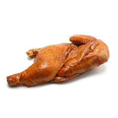 Smoked chicken with a ruddy crust