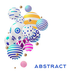 3D illustration of decorative balls on a white background