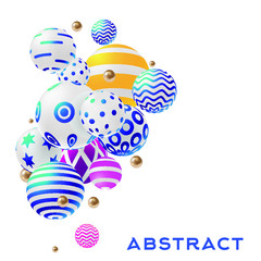 abstract decorative balls, vector illustration isolated on white background