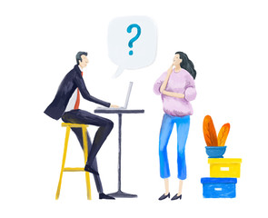 Coworking office, business meeting, planning, Business people talking and working in office. Start up, creative environment, young professional people working together, management and administration