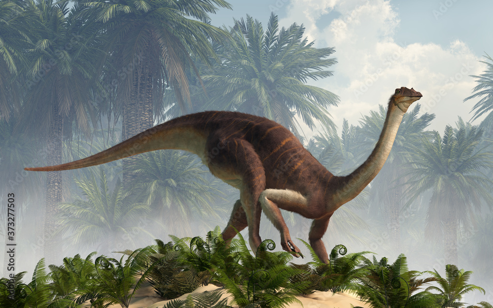 Poster gallimimus was a theropod dinosaur that lived during the cretaceous period in what is now mongolia. 