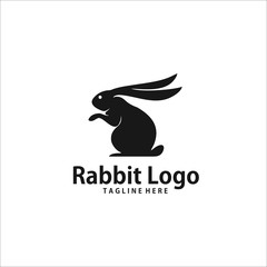 Rabbit logo icon design silhouette