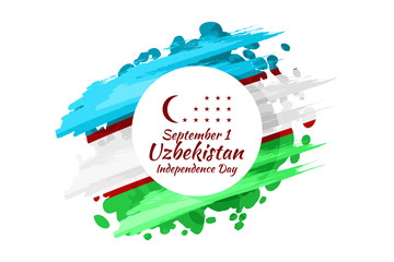 September 1, Independence Day of Uzbekistan vector illustration. Suitable for greeting card, poster and banner.