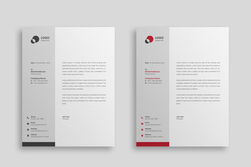 Abstract Corporate Business Style Letterhead Design Vector Template For Your Project. Simple And Clean Print Ready Design, Elegant Flat Design Vector Illustration.