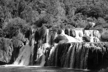 waterfall in the mountains krka vacation corona covid-19 virus lock down