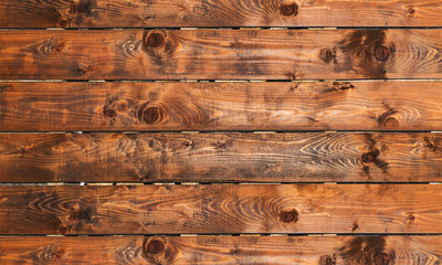 Brown horizontal natural wooden background texture
