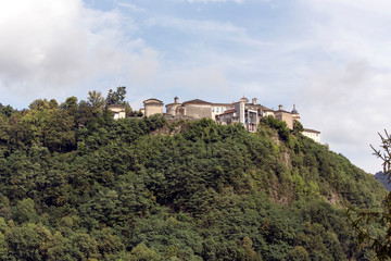 Fototapeta na wymiar View of holy mountain in Varallo