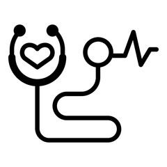 Self care heart rate icon. Outline self care heart rate vector icon for web design isolated on white background