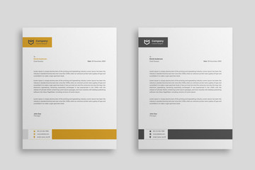 Abstract Corporate Business Style Letterhead Design Vector Template For Your Project. Simple And Clean Print Ready Design, Elegant Flat Design Vector Illustration.