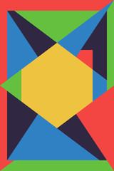 Color geometric design, vector background.