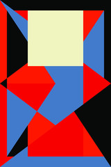 Color geometric design, vector background.