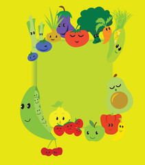 Fruit and vegetable healthy eating poster