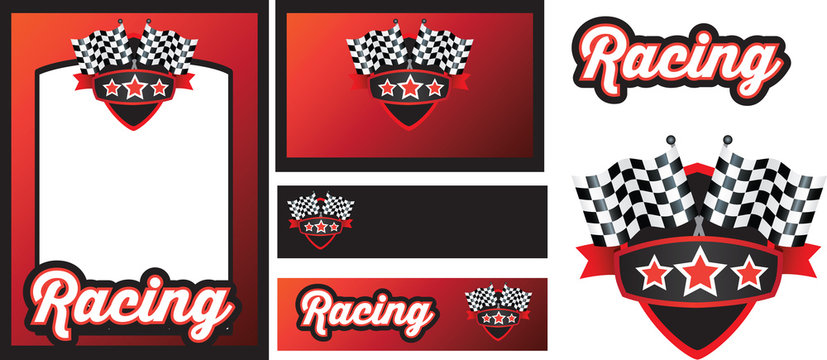 motorsport racing template set
