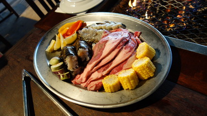 バーベキューの食材