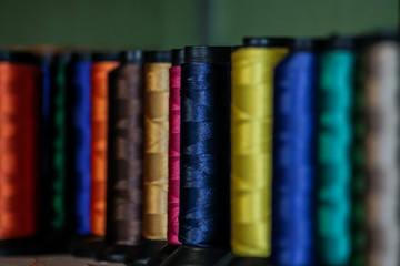 Colorful sewing thread