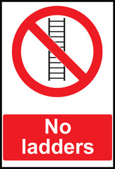 No ladders signs and symbols