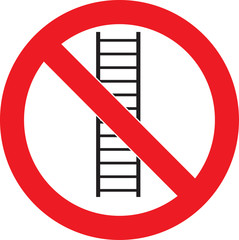 No ladders signs and symbols