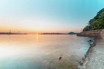 八景島の朝日