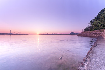 八景島の朝日