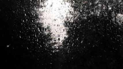 Rain drops on the window