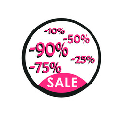This is icon with an inscription for Discounts, Sale, sales, business, discounts, merchandise, merchandise sale, sale.