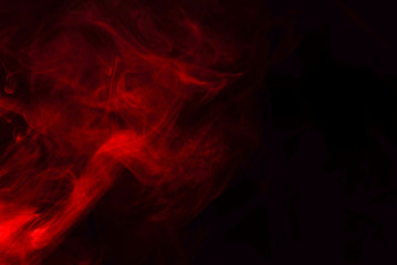 Red steam on a black background.