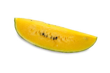 Yellow watermelon isolated.