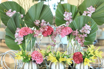 decorative flower arrangement of different flowers