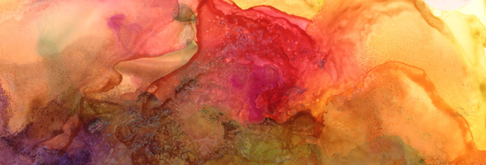 Plakat Abstract color background. Marble texture. Alcohol ink colors.