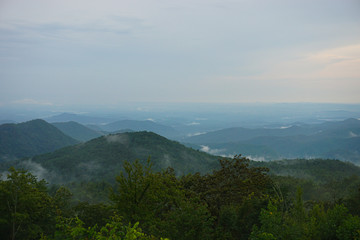 mountain landscape with clouds