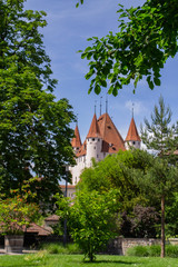 Fototapeta na wymiar view of the Thun Castle in Switzerland