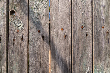 Old wooden nopainted boards, floors, wall, shabby vintage rustic texture.