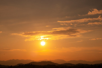 Fototapeta premium Beautiful sky on sunset time