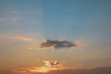 Fototapeta na wymiar Beautiful sky on sunset time