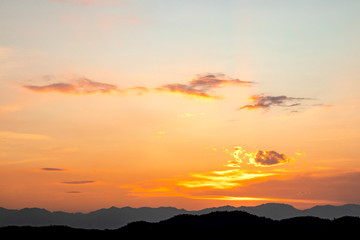Beautiful sky on sunset time