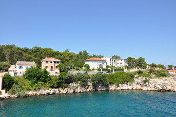 Fototapeta na wymiar Veli Losinj tropical resort in the Adriatic sea.