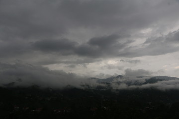 fog and cloud mountains valley landscape / turkey / rize 