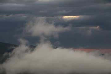 fog and cloud mountains valley landscape / turkey / rize 