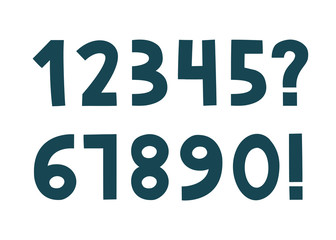 Vector illustration of the numeral
set in dark blue colour.
