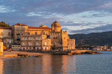 The Perrotti Tower on Marina Piccola Beach, in Santa Maria di Castellabate, Cilento Coast, Salerno,...