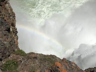Rainbow in waterfall