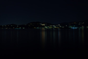 View of Lake Maggiore at night