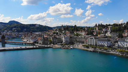 Fototapeta na wymiar Lake Lucerne in Switzerland also called Vierwaldstaetter See in Switzerland - travel photography